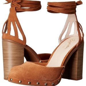 Seychelles Suede Drift Lace Up Heel